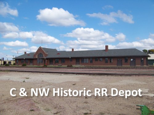 C & NW Historic RR Depot Slide Image